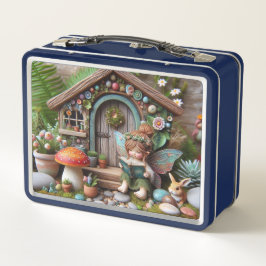Lese-Fairy-Metal-Lunch Box Metall Brotdose