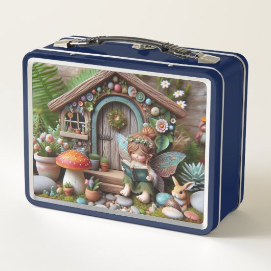 Lese-Fairy-Metal-Lunch Box Metall Brotdose (Rückseite)