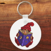 Lese-gnome lustige Schlüsselanhänger (Vorderseite)