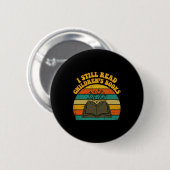 Lese Kinderbücher lustig vintage retro Männer Button (Vorne & Hinten)