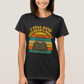 Lese Kinderbücher lustig vintage retro Männer T-Shirt