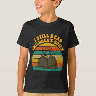 Lese Kinderbücher lustig vintage retro Männer T-Shirt