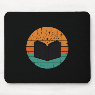 Lese Kinderbücher lustige Retro Männer im Vintage Mousepad