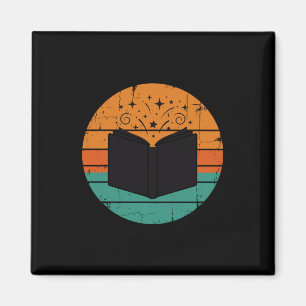 Lese Kinderbücher lustige vintage retro Männer Magnet