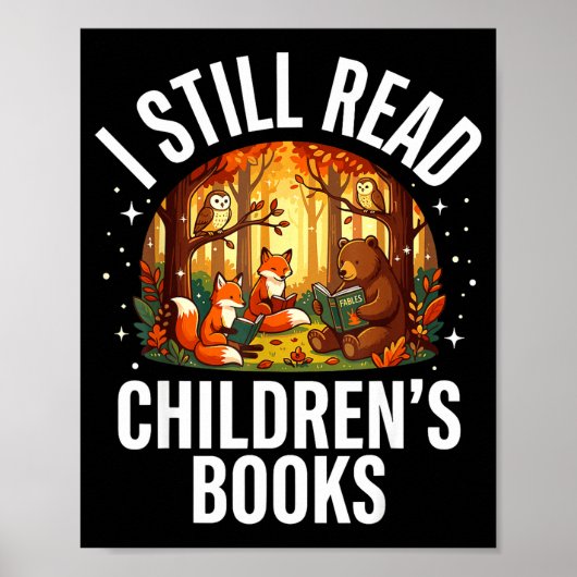 Lese Kinderbücher - Waldtier Eulenbuch Poster (Vorne)