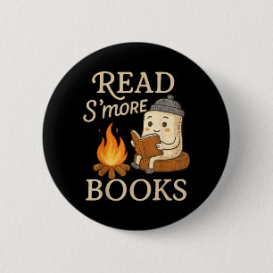 Lese mehr Bücher Lagerfeuer-Lesen Bücherliebhaber Button