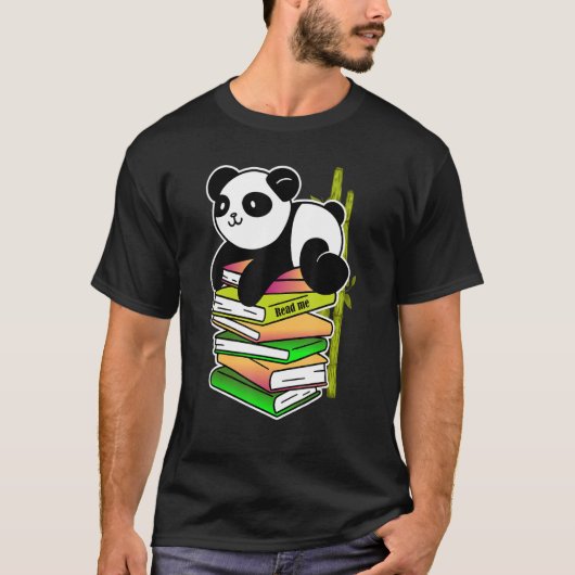 lese mir Panda Lektüre lernen Bambus T-Shirt (Vorderseite)