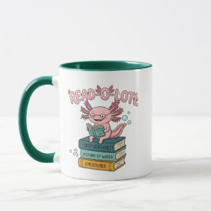 Lese O Lotl Axolotl Tasse - Lustiger Bücherwurm Ka
