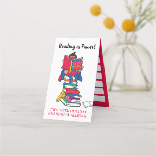 Lese Superhelden zwei Wochen Lese-Herausforderung Treuekarte