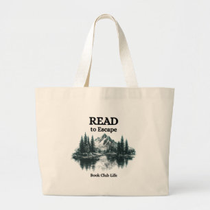Lese um zu entkommen – Book Club Life-Tasche Jumbo Stoffbeutel
