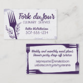 Leseband-Gabel Koch Catering Visitenkarten Visitenkarte (Vorne/Hinten)