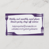 Leseband-Gabel Koch Catering Visitenkarten Visitenkarte (Rückseite)