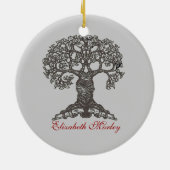 Lesebaum - Geschenkverzierung Keramikornament (Hinten)