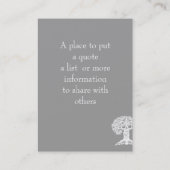 Lesebaum-regelmäßige Visitenkarte Chubbie (Rückseite)