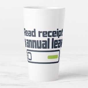 Lesebestätigung im Urlaub - Langsame Antwort Humor Milchtasse