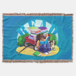 Lesebrick Wagon Art Throw Blanket Decke