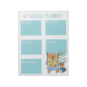 Lesebuch-Hunde-Kind-Wochenplaner-Notizblock Notizblock (Rotiert)