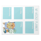 Lesebuch-Hunde-Kind-Wochenplaner-Notizblock Notizblock (Vorderseite)