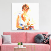 Lesebuch Leinwanddruck (Insitu (Wohnzimmer))