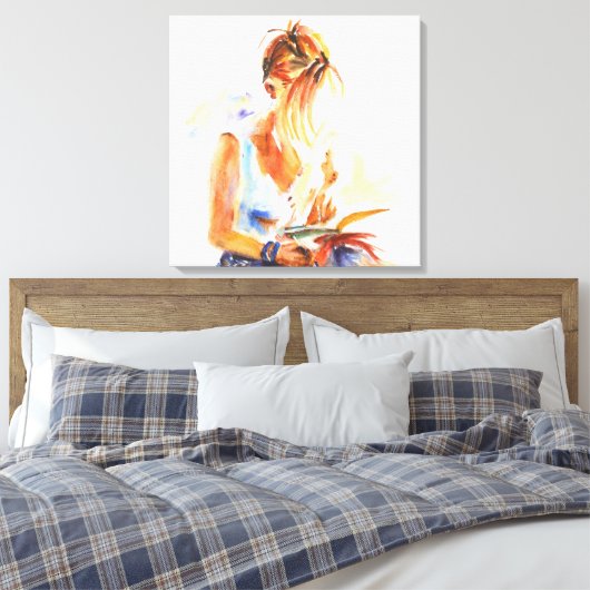 Lesebuch Leinwanddruck (Insitu (Schlafzimmer))