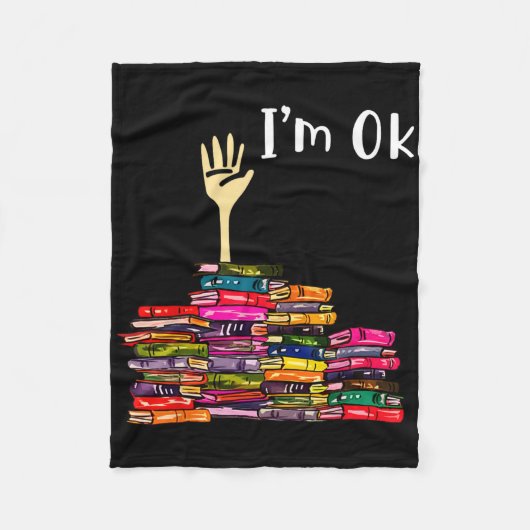 Lesebücher Bibliothekar Leser Nerd Ich bin okay Le Fleecedecke (Vorderseite)