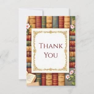 Lesebücher Bücherliebhaber Danke Karte