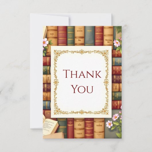 Lesebücher Bücherliebhaber Danke Karte (Vorderseite)