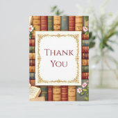 Lesebücher Bücherliebhaber Danke Karte (Stehend Vorderseite)