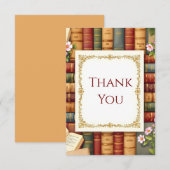 Lesebücher Bücherliebhaber Danke Karte (Vorne/Hinten)