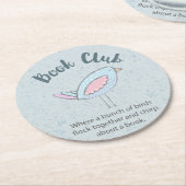 LeseBuchgemeinschaft-Gruppen-lustiges Zitat Runder Pappuntersetzer (Angewinkelt)