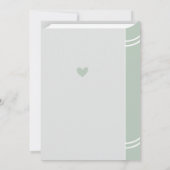 Lesebuchssage Grünes Geschlecht Neutrale Babydusch Einladung (Rückseite)