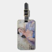 Lesedame durch Marie Theron Gepäckanhänger (Vorderseite vertikal)