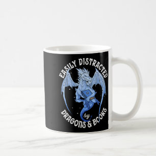 Lesedrache leicht abgelenkt von Büchern Liebhaber Kaffeetasse