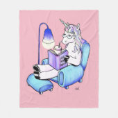 LeseEinhorn Fleecedecke (Vorderseite)