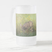 Lesegebirgsrotwild - besonders angefertigt mattglas bierglas (Vorderseite Links)