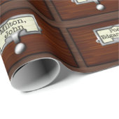 Lesegeräte für Vintage Holzkartenleser der Bibliot Geschenkpapier (Rolleneckpunkt)