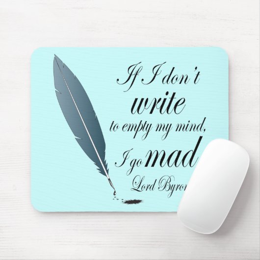 Lesegeschenk Lord-Byron Writing Quote Computer Mousepad (Mit Mouse)