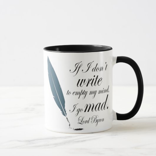 Lesegeschenk Lord-Byron Writing Quote Mug Tasse (Rechts)