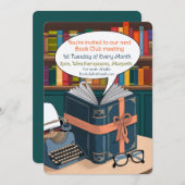 Lesegruppe für Buchklubankündigung Einladung (Vorne/Hinten)