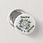 Leseheiden u. Hexe-kleines Knopf-Button Button (Vorne & Hinten)