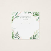 Lesekarte für den Ohrring mit Blattgrün und Gold (Vorderseite)