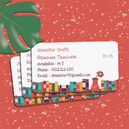 Lesekarten für Lehrkräfte - Standardgeschäftskarte Visitenkarte