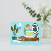 Lesekarten für Otter Feiertagspostkarte (Stehend Vorderseite)