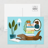 Lesekarten für Otter Feiertagspostkarte (Vorne/Hinten)