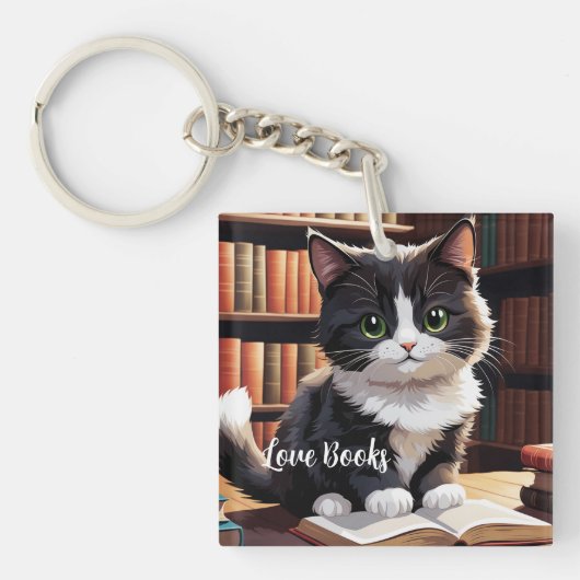 Lesekatze schlüsselanhänger (Vorderseite)