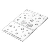 Lesekinder, Bücher zu Hause Notizblock (angewinkelt)