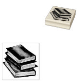 Lesekompetenz der Buchstapelbibliothek Bildung Lit Gummistempel (Stempel)