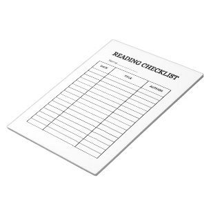Lesekontrolllisten-Tracker Notizblock