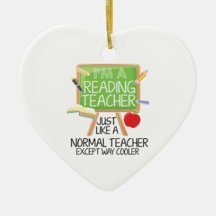 Leselhrer keramik ornament