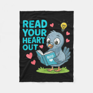 Leselhrer Valentinstag Lesen Sie Ihr Herz aus  Fleecedecke